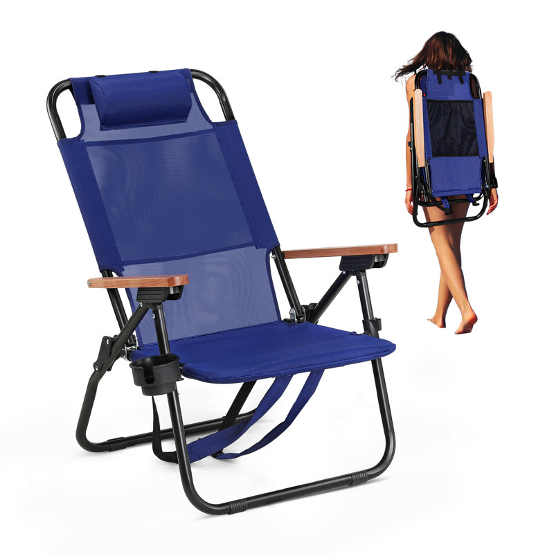 Patio Aluminum Beach Chair(Set Of 1), Blue