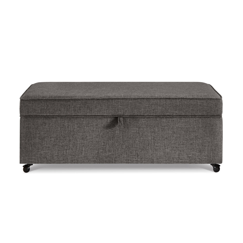 Hokku Designs Modern Large Comfort Storage Ottoman with Wheels | Wayfair