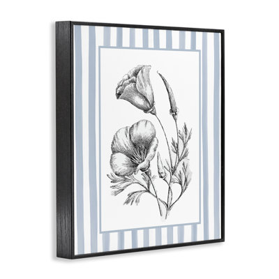 «Blossoming Flowers on Stripes», estampe numérique giclée