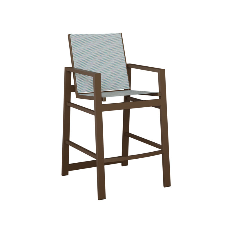 Chaise de bar Berlin Gardens Vida, Interlock Calypso, Filon de bois mesquite