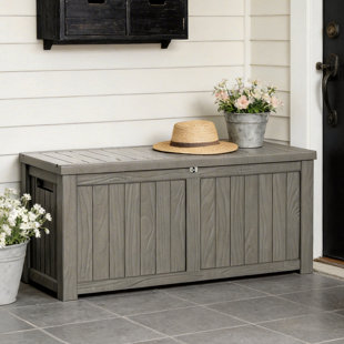 Boîte de rangement en résine 120 gallons - Rangement extérieur verrouillable et imperméable