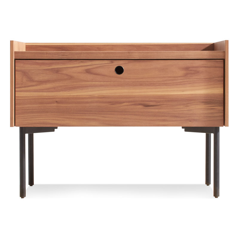 Peek 1 - Drawer Nightstand, Rustic Walnut