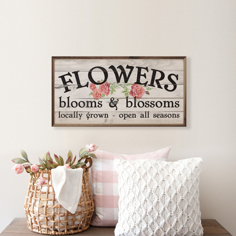 Fleurs, fleurs et fleurs blanchies, H 18 po x l 36 po