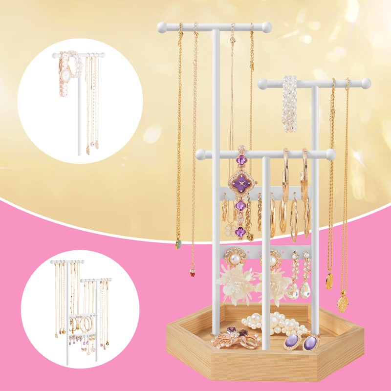 Jewellery Stand +, White