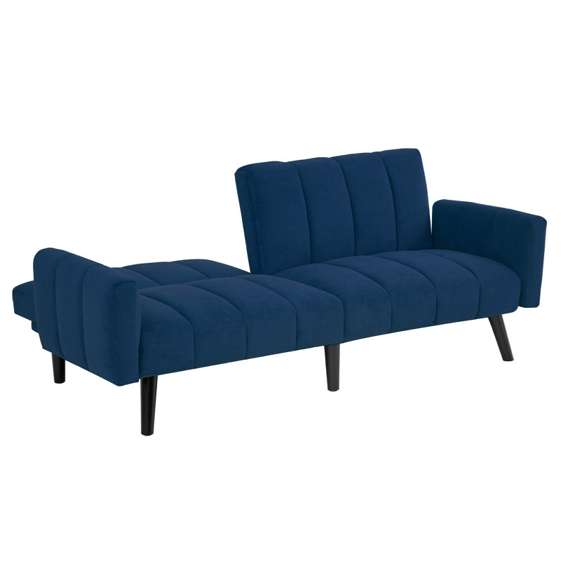 Canapé-lit en velours Scholz Better Home Products, Bleu