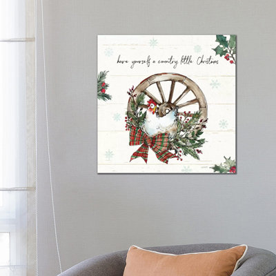 Holiday On The Farm V by Anne Tavoletti - Wrapped Canvas Print