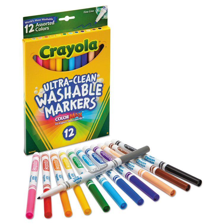 Sign Pen, Fine Point Color Markers, Assorted, Pack of 12