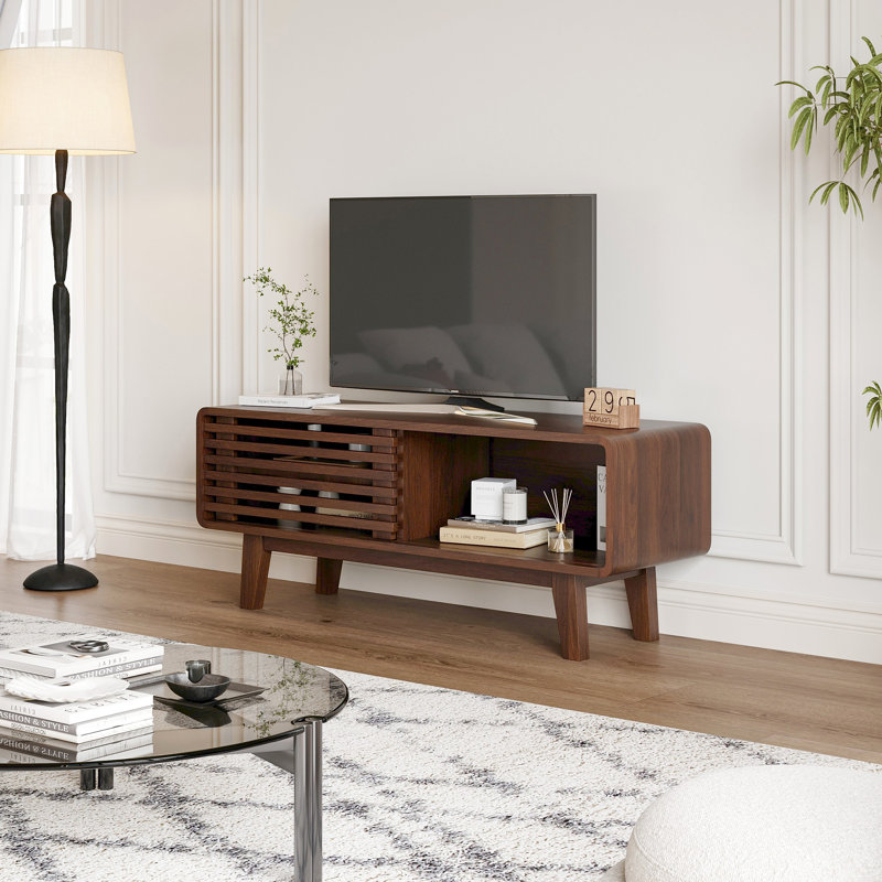 Modern Coffee Table With Storage, Brown, 15.7" H x 23.4" L x 43.5" W  