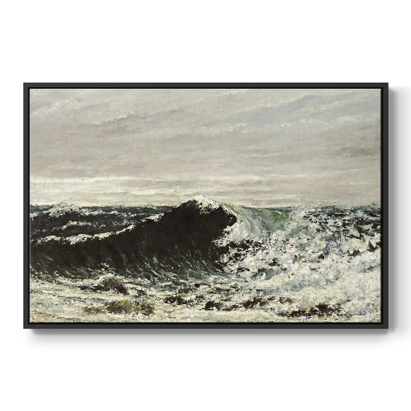 Vintage nautique - CCXIX, Toile avec cadre flottant noir, H 27 po x l 41 po x P 2 po