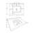 24"Cultured Marble Basin Sink, 2" Thick Profile, Triple Faucet Holes, Sink Only, Cabinet Not Included, Fits Bathroom Vanity Cabinets, Granite