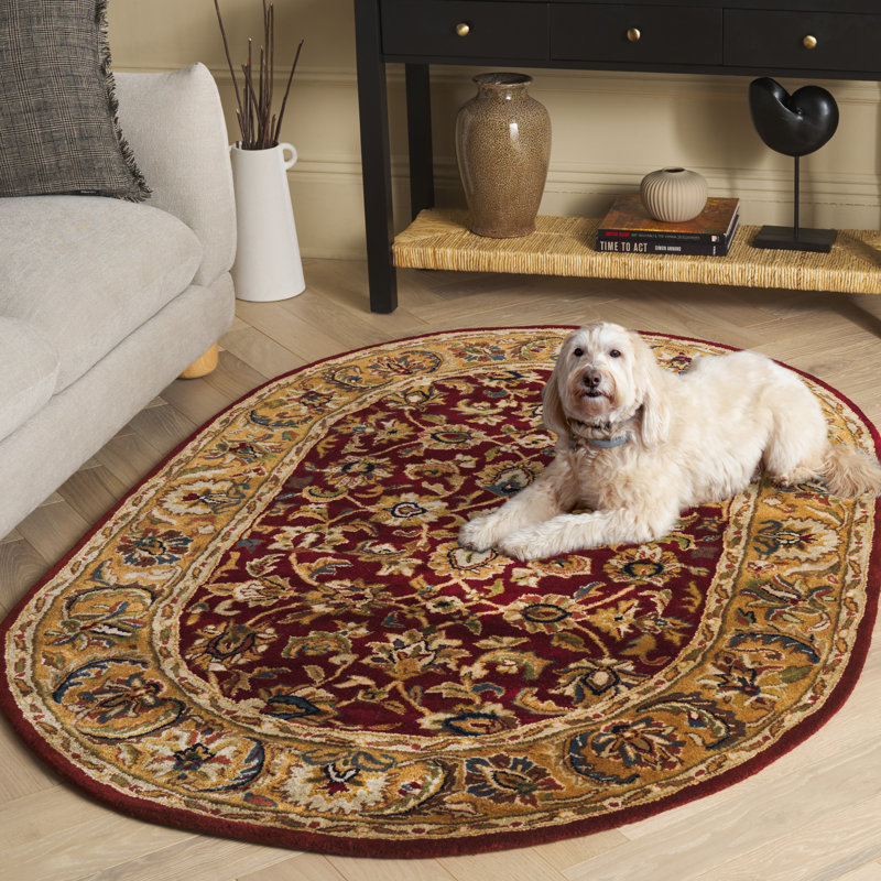 Alger Hand Tufted Wool Oriental Rug, Oval 4'6" x 6'6"