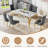 7-Piece Rectangular Marble Dining Set, Modern 70" Faux Marble Table With Velvet Tufted Nailhead Chairs-1796475822-1796475799-1796475801