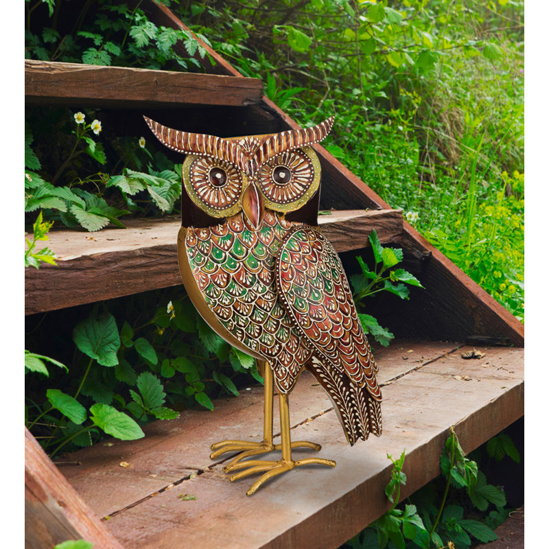 Décoration henné hibou - auburn