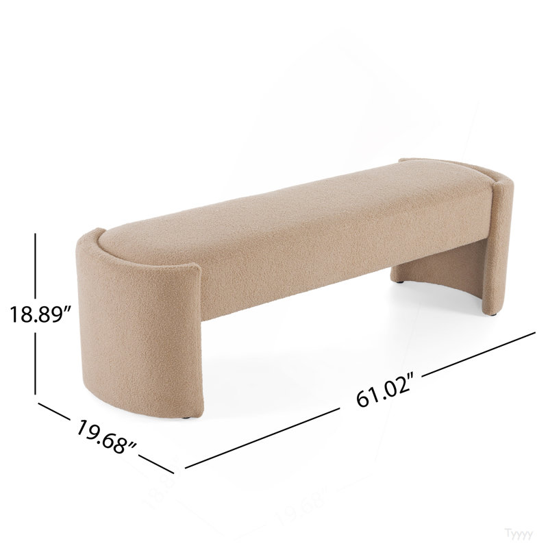 Élégant et simple banc de repose-pieds en forme de chameau clair