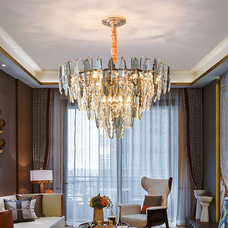 Reeves 8 - Light Crystal Chandelier, 33cm H x 60cm W x 60cm D