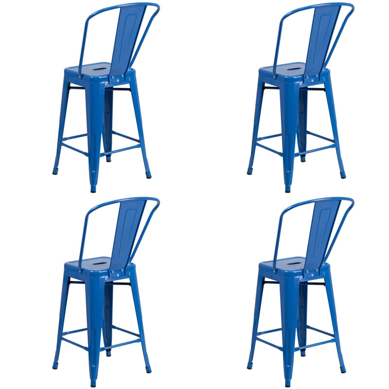 Tabouret de bar 30 po Cazzie, Bleu