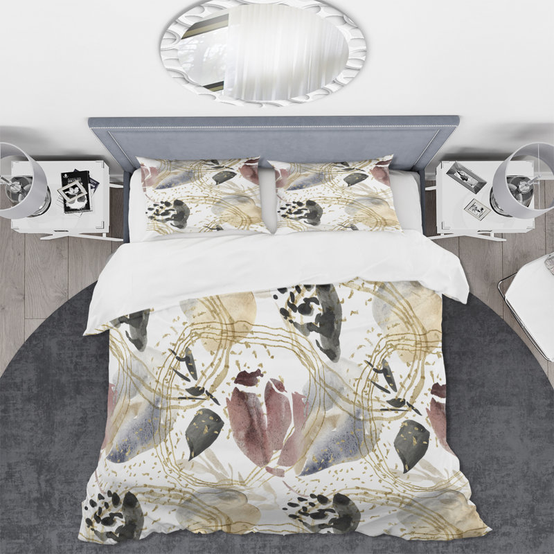 Ensemble de housse de couette en microfibre 3 pièces, Housse de couette simple + 1 taie décorative stan