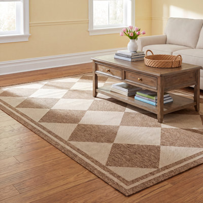 Tapis intérieur / extérieur naturel Erin Gates par Momeni Saybrook