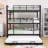 Metal Twin Triple Bunk Bed With Trundle-1106552146