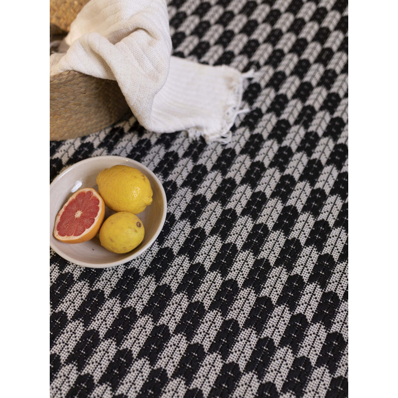 Tapis d'extérieur de qualité supérieure en polypropylène à motif géométrique, Rectangle 5 pi 3 po x 7 pi 6 po
