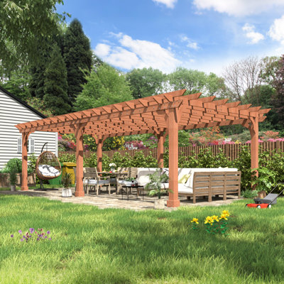 12 Ft. X 24 Ft. Solid Wood Pergola