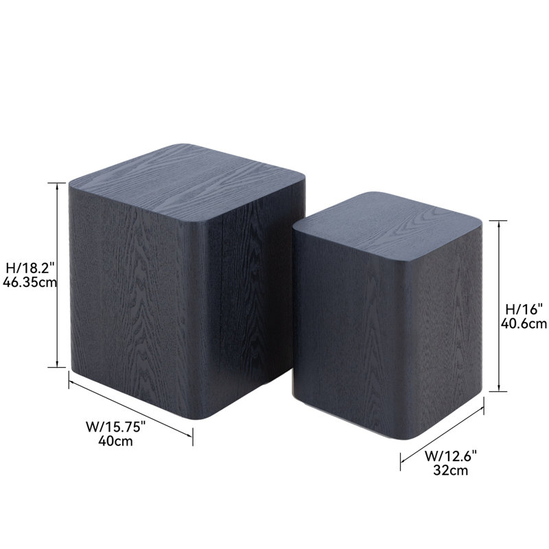 Membrano 2 - Piece Living Room Table Set, Black