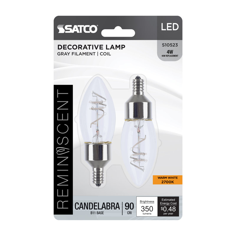 Reminiscent 4 Watt Clear LED Bulb
