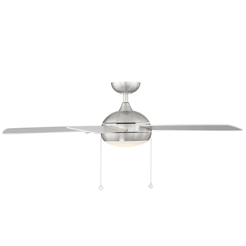52'' Ceiling Fan with LED Lights, Brushed Nickel