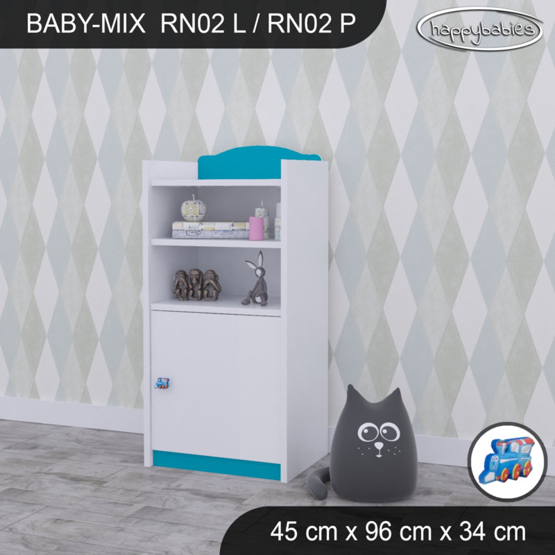 96cm H X 45cm W Kids Cube, White/Blue