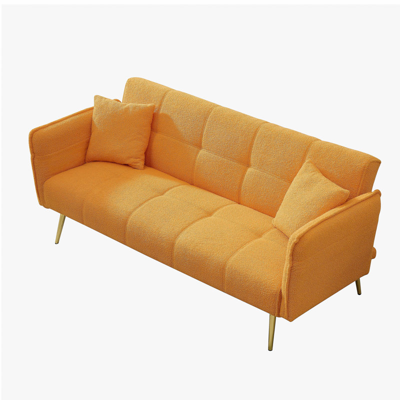 Canapé-lit moelleux de 70 pouces, canapé-lit convertible avec accoudoirs et dossier réglables, canapé pour la maison moderne, convenant au salon et à la chambre à coucher.