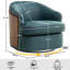 Faux Leather Swivel Barrel Chair-533347388