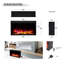 FLAMME Castello Platinum Smart Inset Electric Fireplace, Alexa Compatible, 1.8kW Heater, 16 Flame Colours, Logs & Crystals-11039582