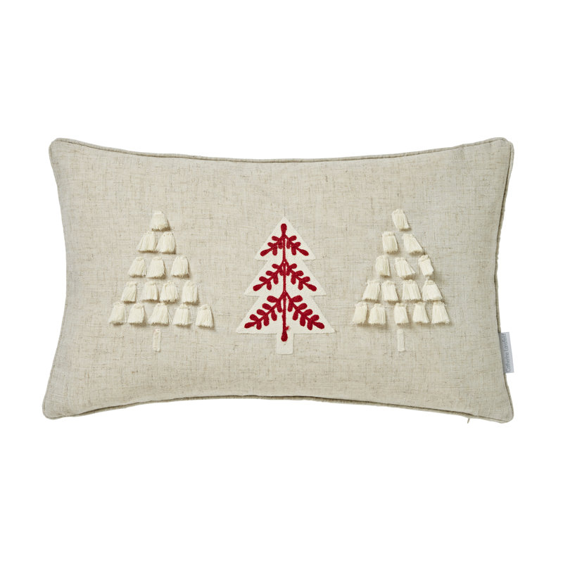 Tufted Christmas Tree Cushion