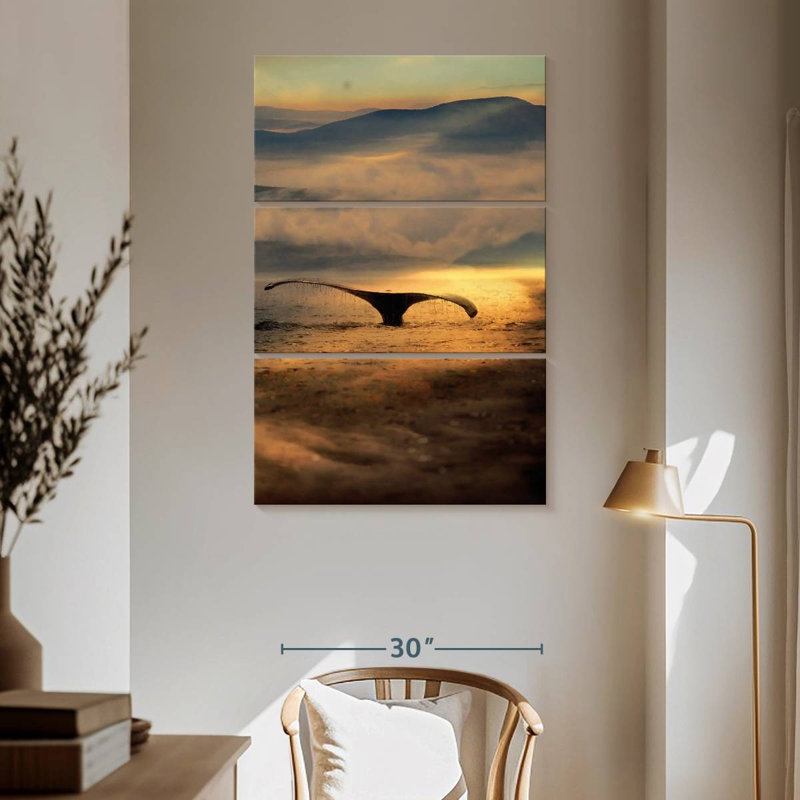 Brampt Alaska Whale Tail Dive, 65" H x 42" W