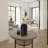 Modern Decorative Arch Sculpture In Matte Black Solid Marble, 8 Inch