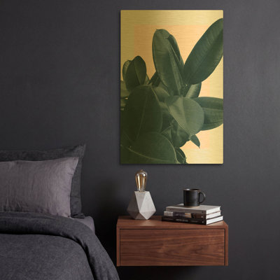 'Tonight' By Hanna Kastl-Lundberg Gold Metal Wall Art, 16" x 24"