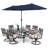 Leonard 6 - Person Patio Dining Set with Rectangular Table , Cushions Included-1878215174