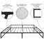 Cadre de lit plateforme en métal 14 po avec matelas à ressorts ensachés en mousse à mémoire de forme de 12 po dans une boîte-81804990
