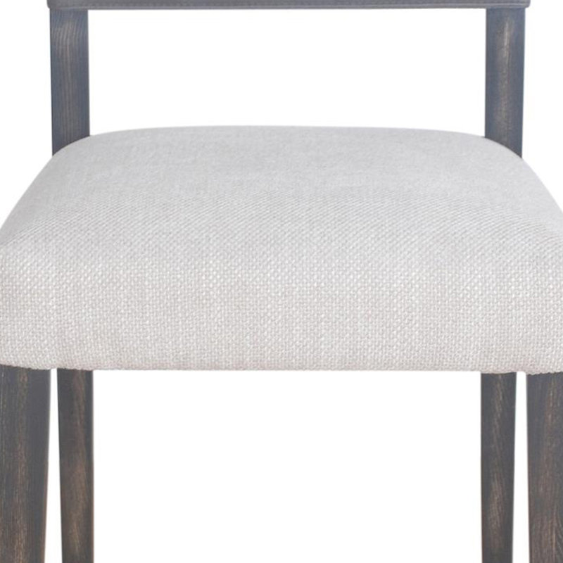 Ensemble de 2 chaises d'appoint Liom, tissu gris cendré, structure noir délavé