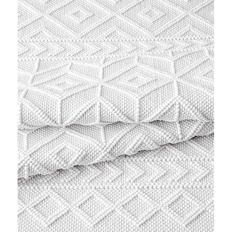 Spalla Cotton Geometric Indoor Rug, Rectangle 4' x 5'11"