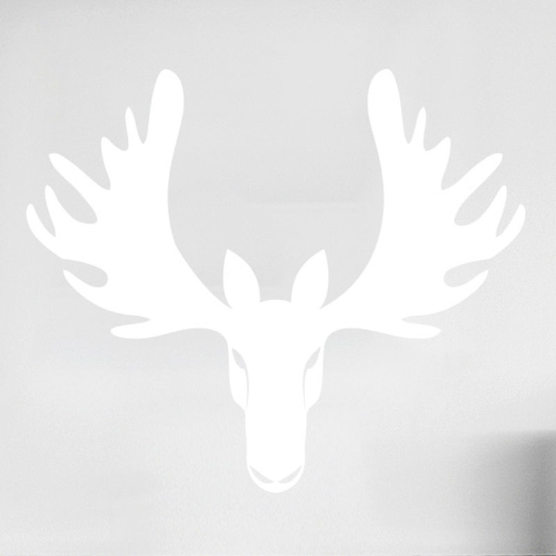 Animals Wall Decal, Large, White