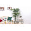 Artificial Palm Tree with White Planter, Large Fake Plants Golden Cane Palm Tree Plastic Tall Areca Palm in Pot for Indoor Outdoor Home Office Living Room Decor-1461386151