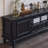 Light luxury design sense solid wood TV cabinet