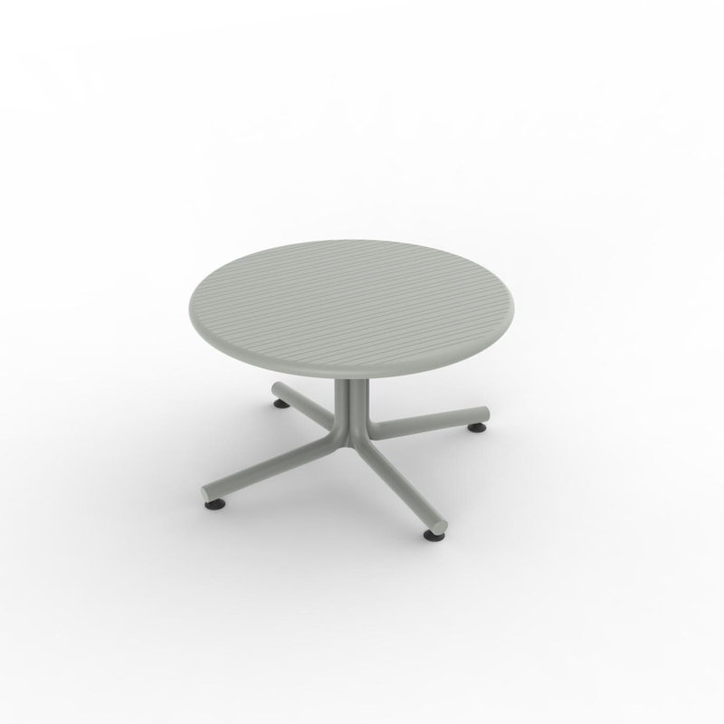 Bini Outdoor Round Coffee Table, Greenish Gray
