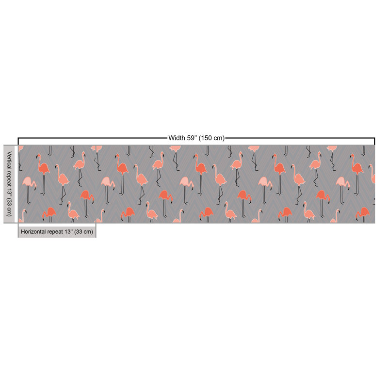 Tissu flamant rose, l 58 po x L 72 po