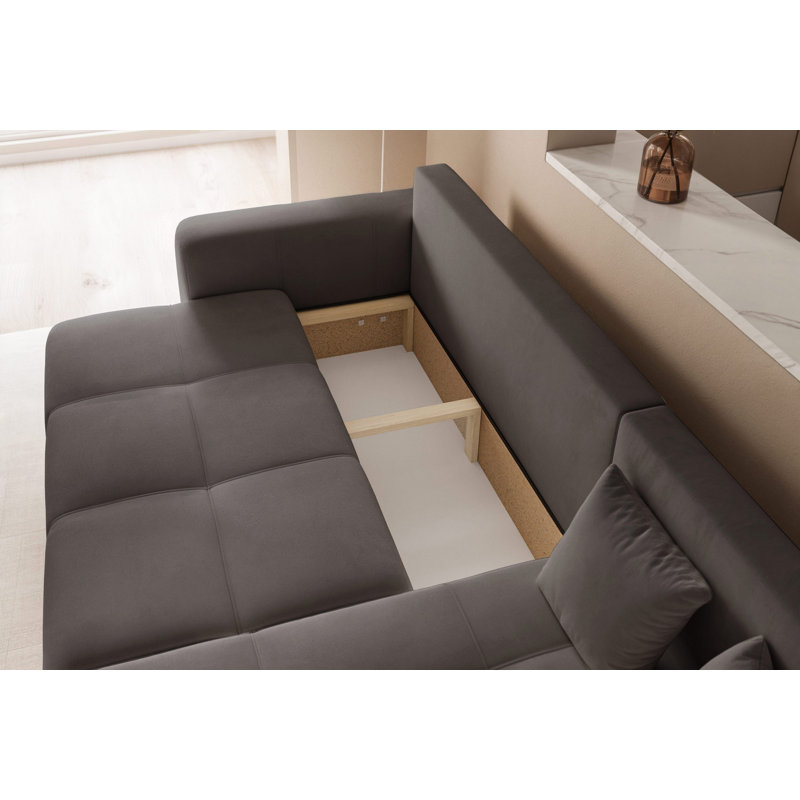 4 Seater Sofa Bed, Grey