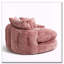 Fauteuil de 55 po de long en mousse de polyester, fauteuil rond surdimensionné, canapé-lit moderne moelleux-217984104