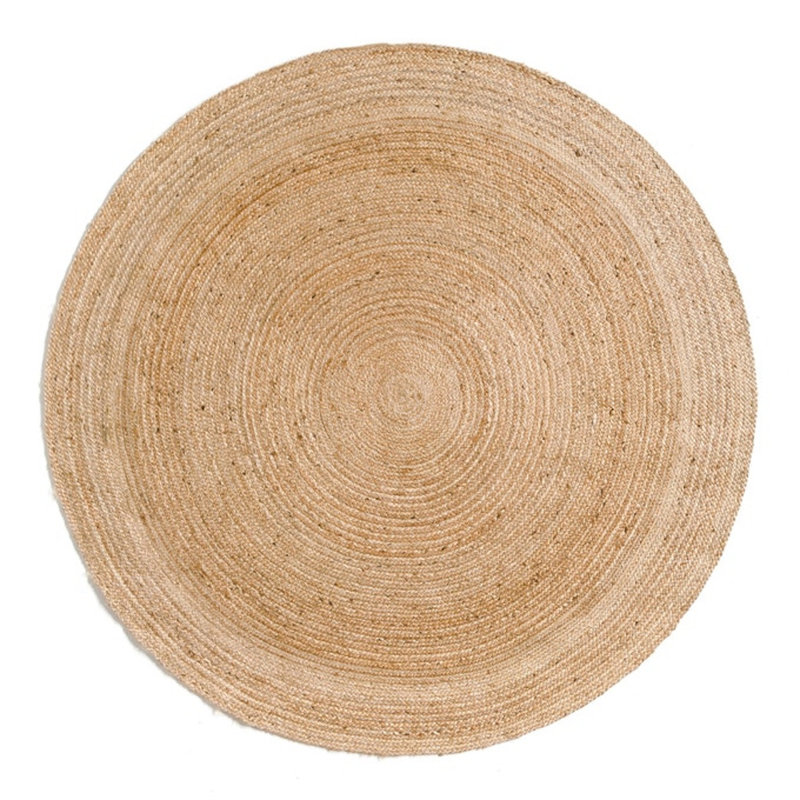 Garnes Geometric Hand Woven Area Rug, Round 90 x 90cm