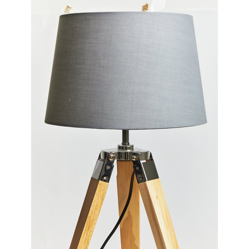 Solid Wood Tripod Lamp