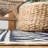 Cunningham Hand Tufted Jute/Cotton Geometric Rug in Blue/Beige-2006002030